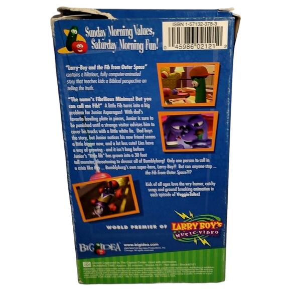 Vintage Vhs VeggieTales Larryboy & The Fib From Outer Space Kid Family Fun - Picture 2 of 7